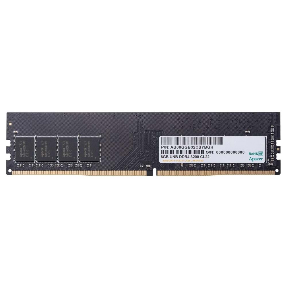 Apacer 8 GB (1x8GB) 3200Mhz CL22 DDR4 Ram (AU08GGB32CSYBGH) Pc Bellek
