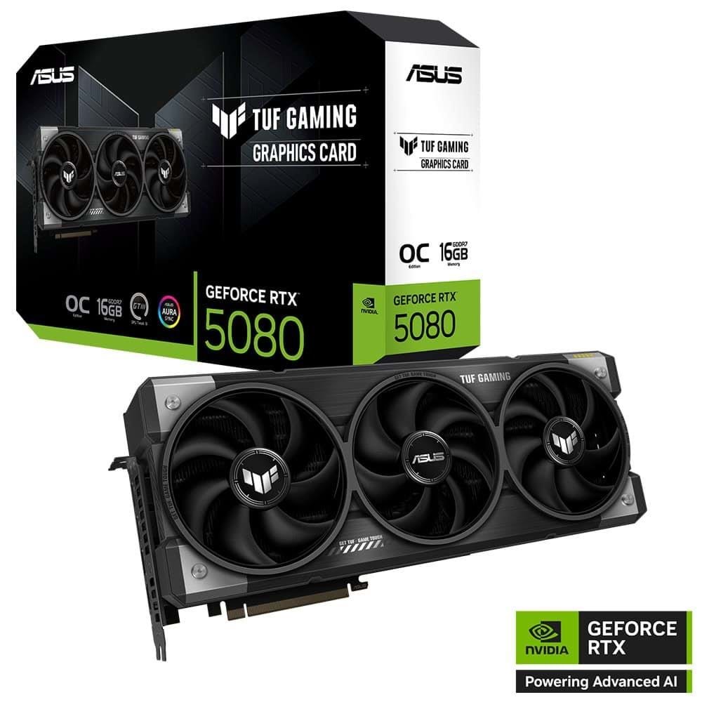 Asus TUF Gaming RTX5080 OC TUF-RTX5080-O16G-GAMING 16GB GDDR7 256 Bit DLSS 4 Gaming Ekran Kartı