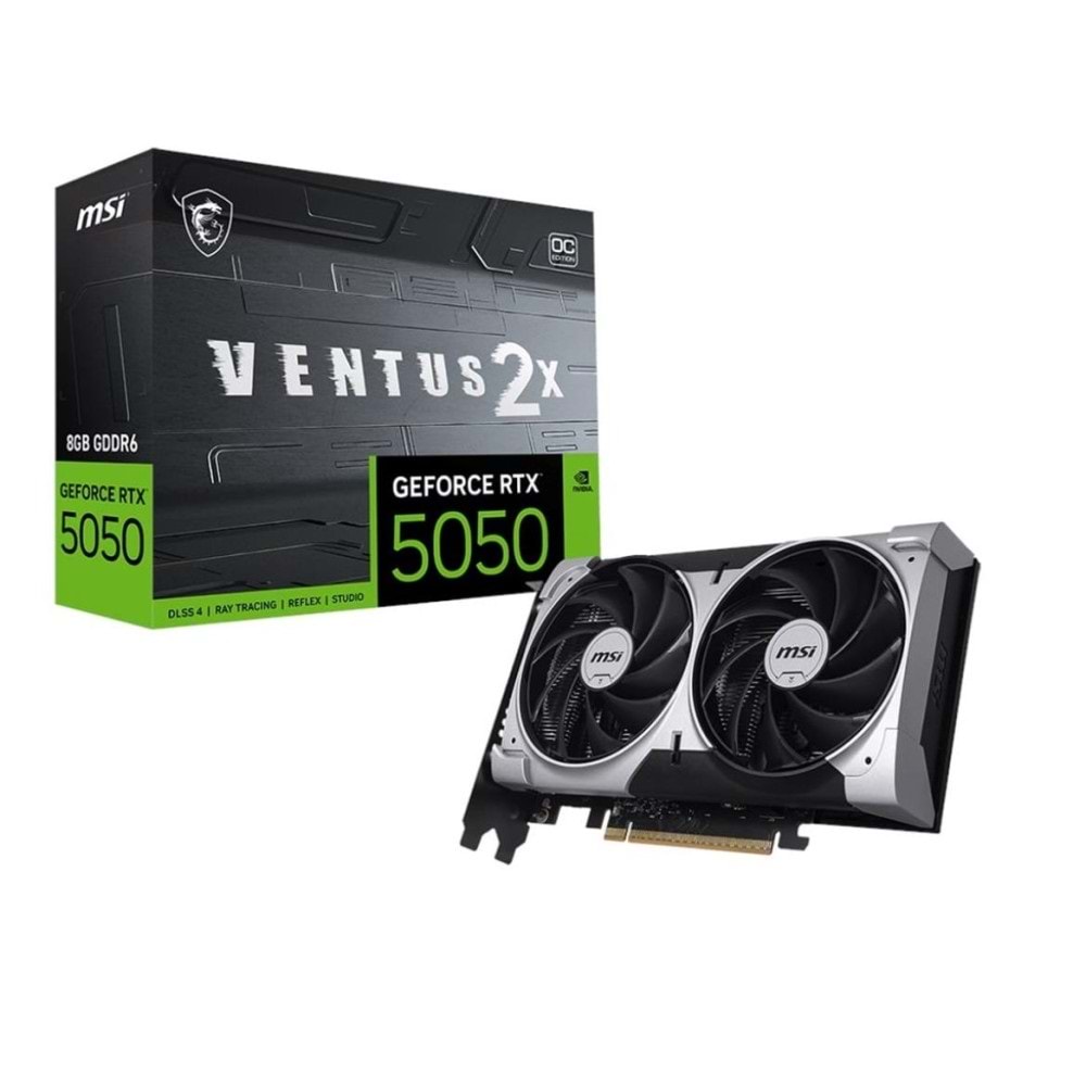 Msı GeForce RTX5050 Ventus 2X OC 8G 8GB GDDR6 128 Bit DLSS 4 Ekran Kartı