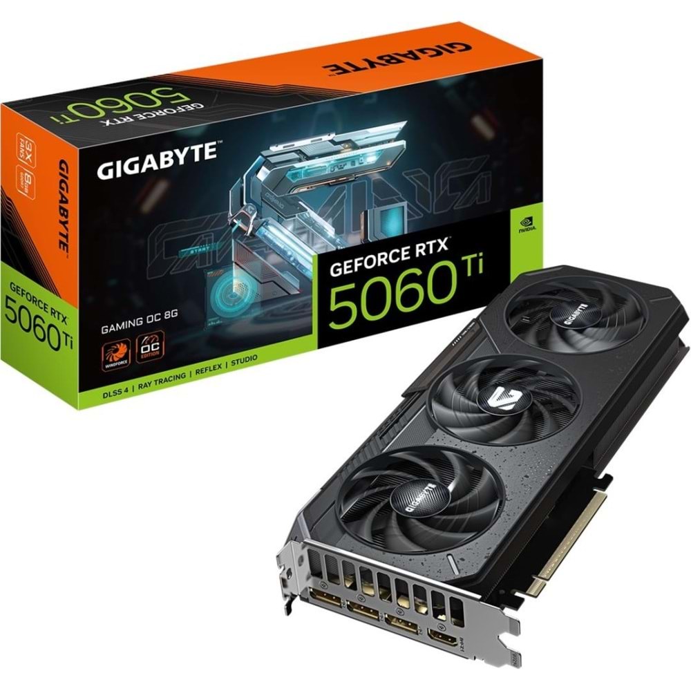 Gigabyte GeForce RTX5060Ti Gaming OC 8G 8GB GDDR7 128 Bit DLSS 4 Ekran Kartı