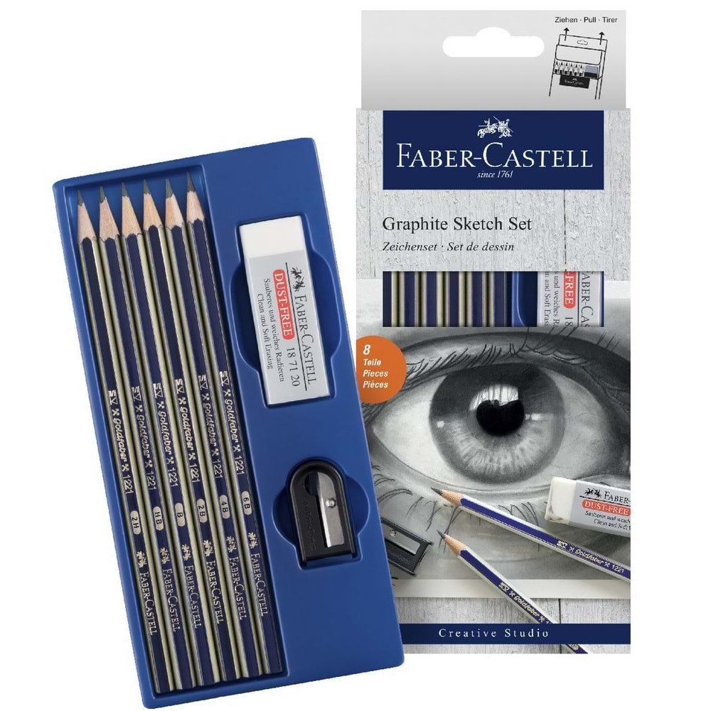 Faber-Castell Kurşun Kalem Dereceli Goldfaber Çizim Set 5165 000000