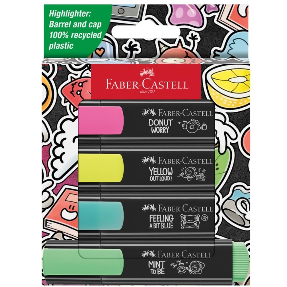 Faber Fosforlu Kalem Graffiti Textliner 4 Lü 46