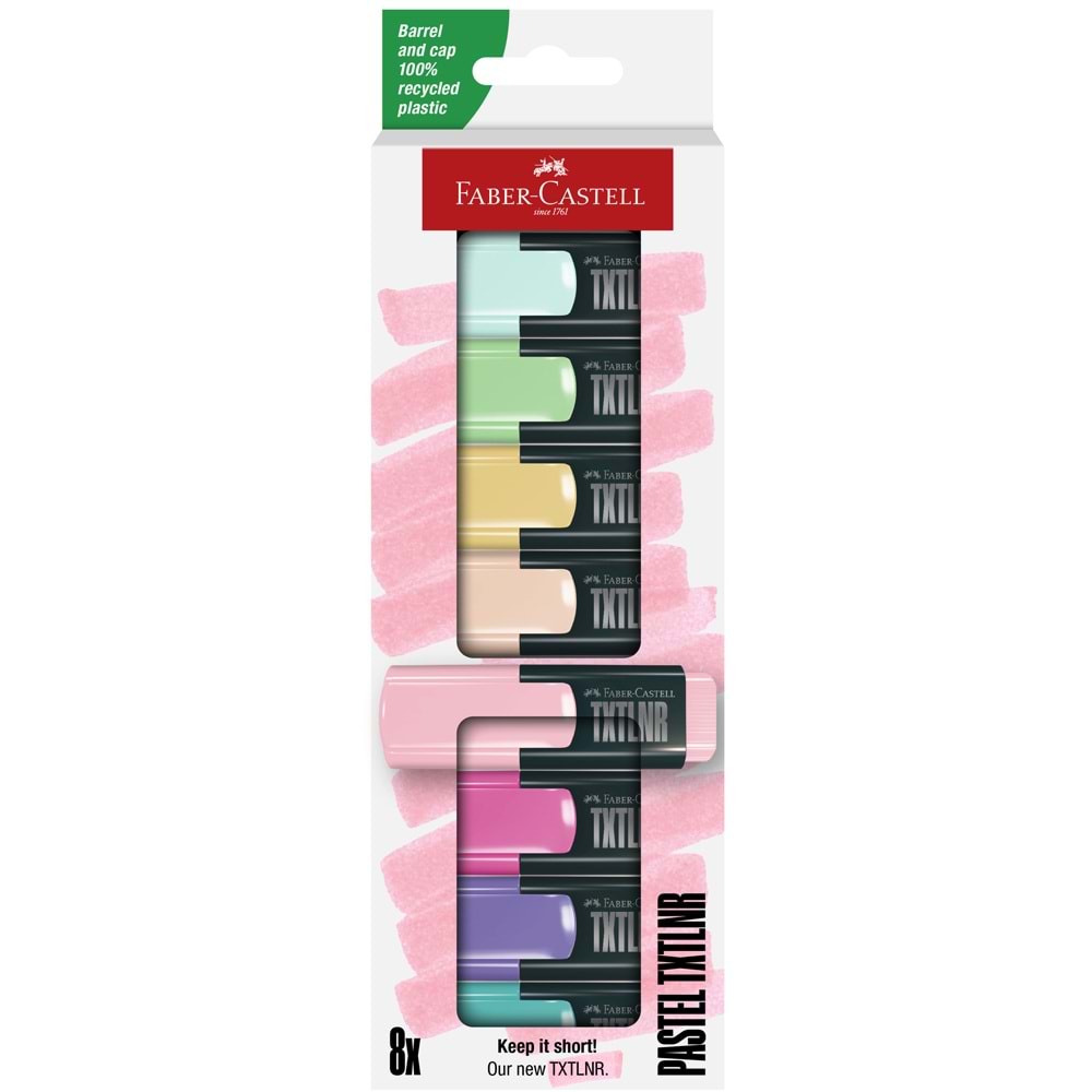 Faber-Castell Fosforlu Kalem Mini Textliner Pastel 8x