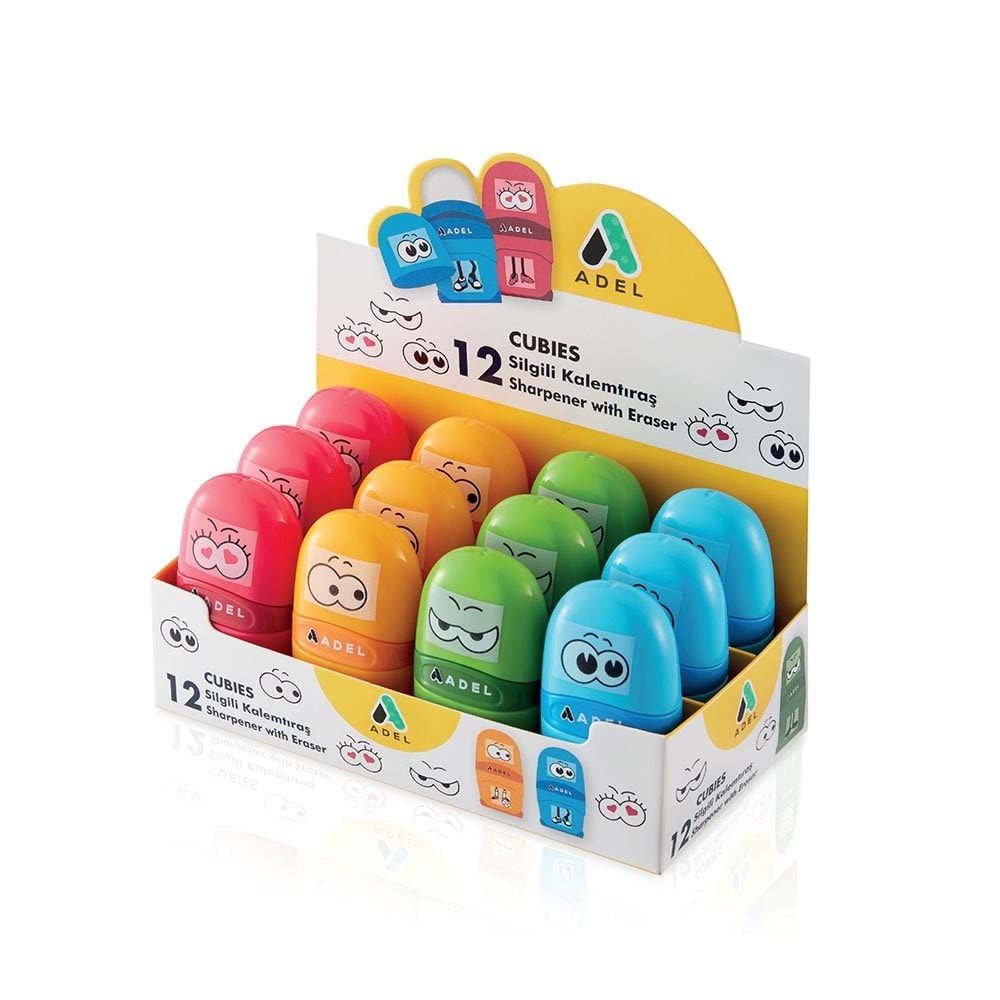 Adel Silgili Kalemtıraş Cubies (1 Adet)