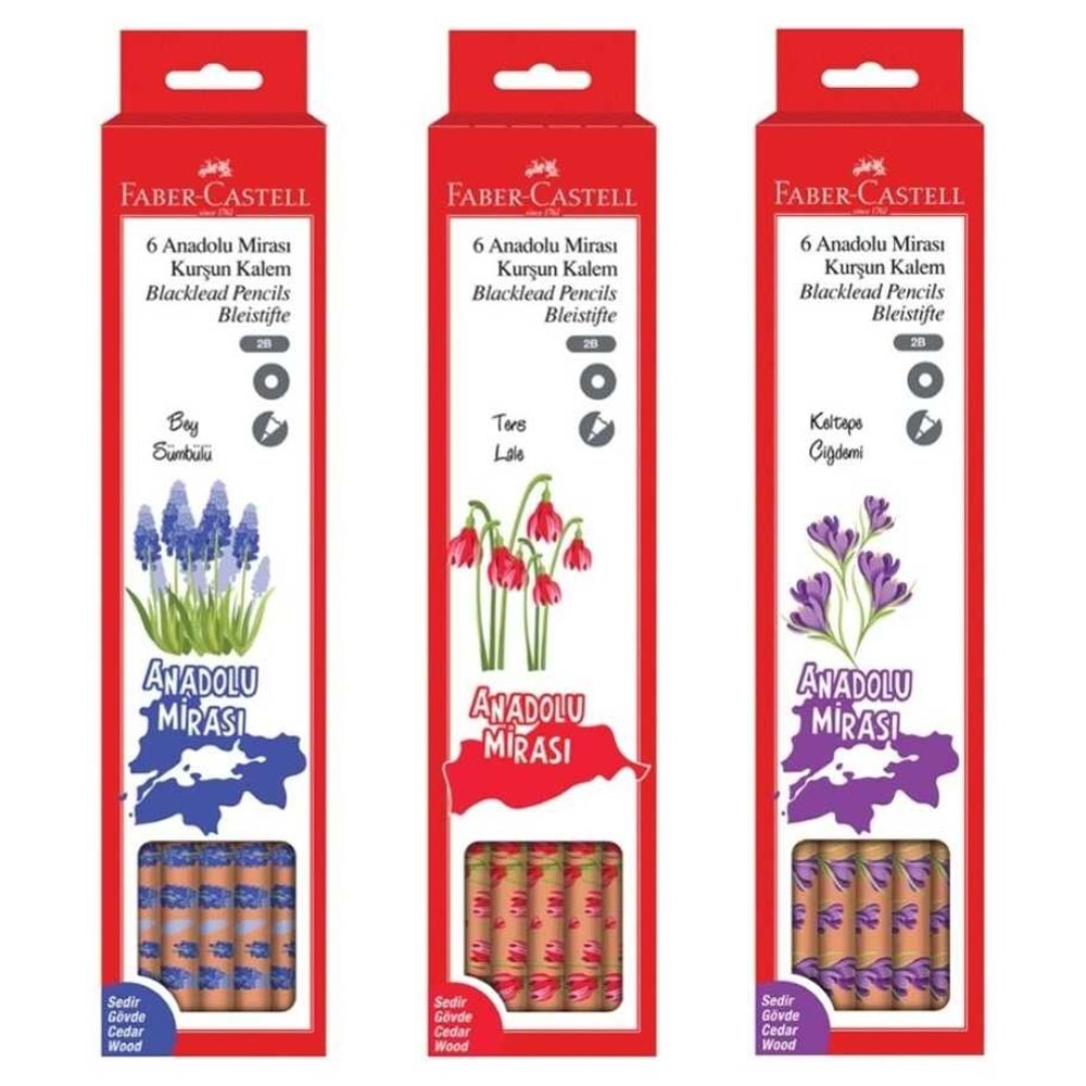Faber-Castell Anadolu Mirası Çiçekler 2B Kurşun Kalem (1 Adet)