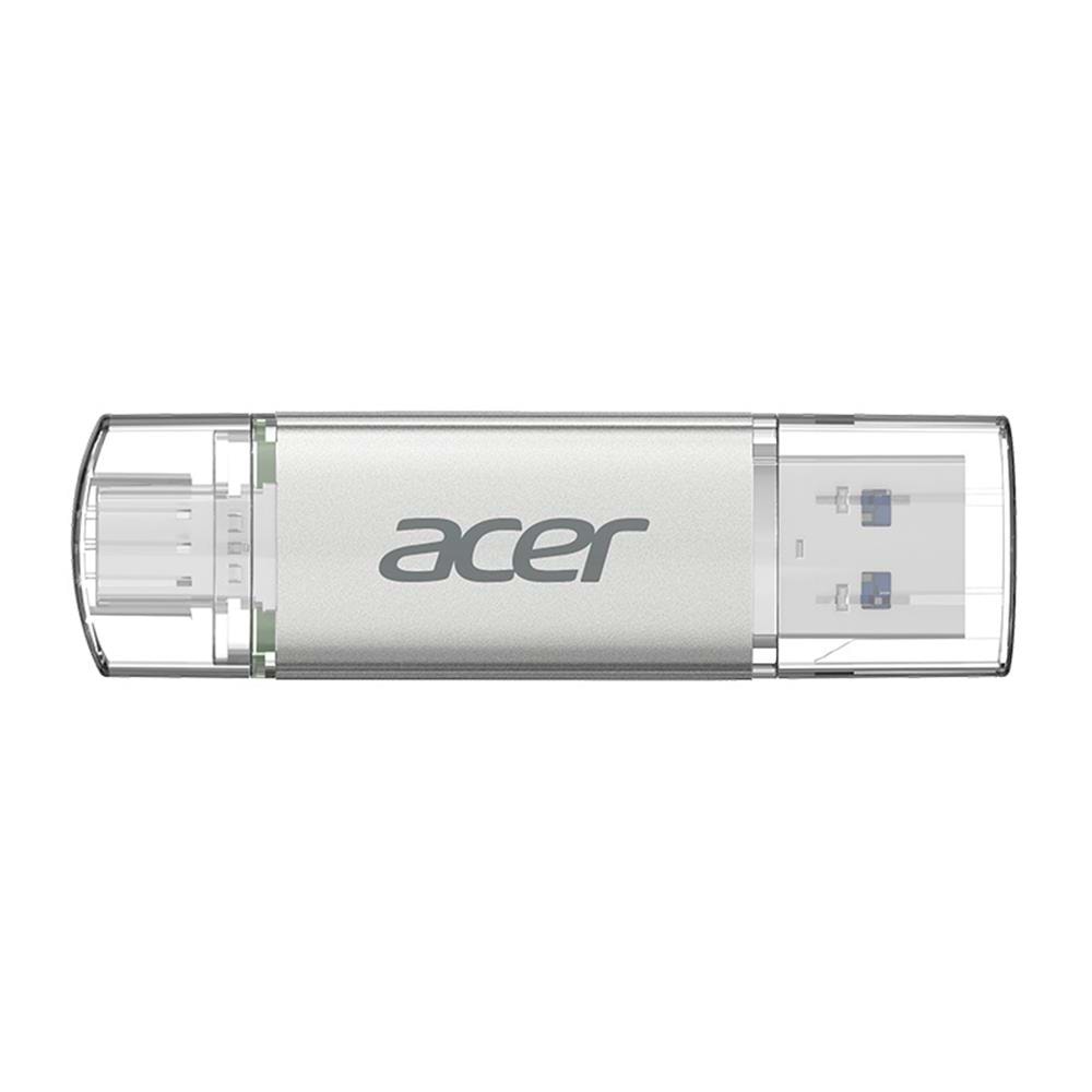 Acer 256GB USB 3.2 UT300-256GB USB-A+USB-C Çift Taraflı Metal Flash Bellek