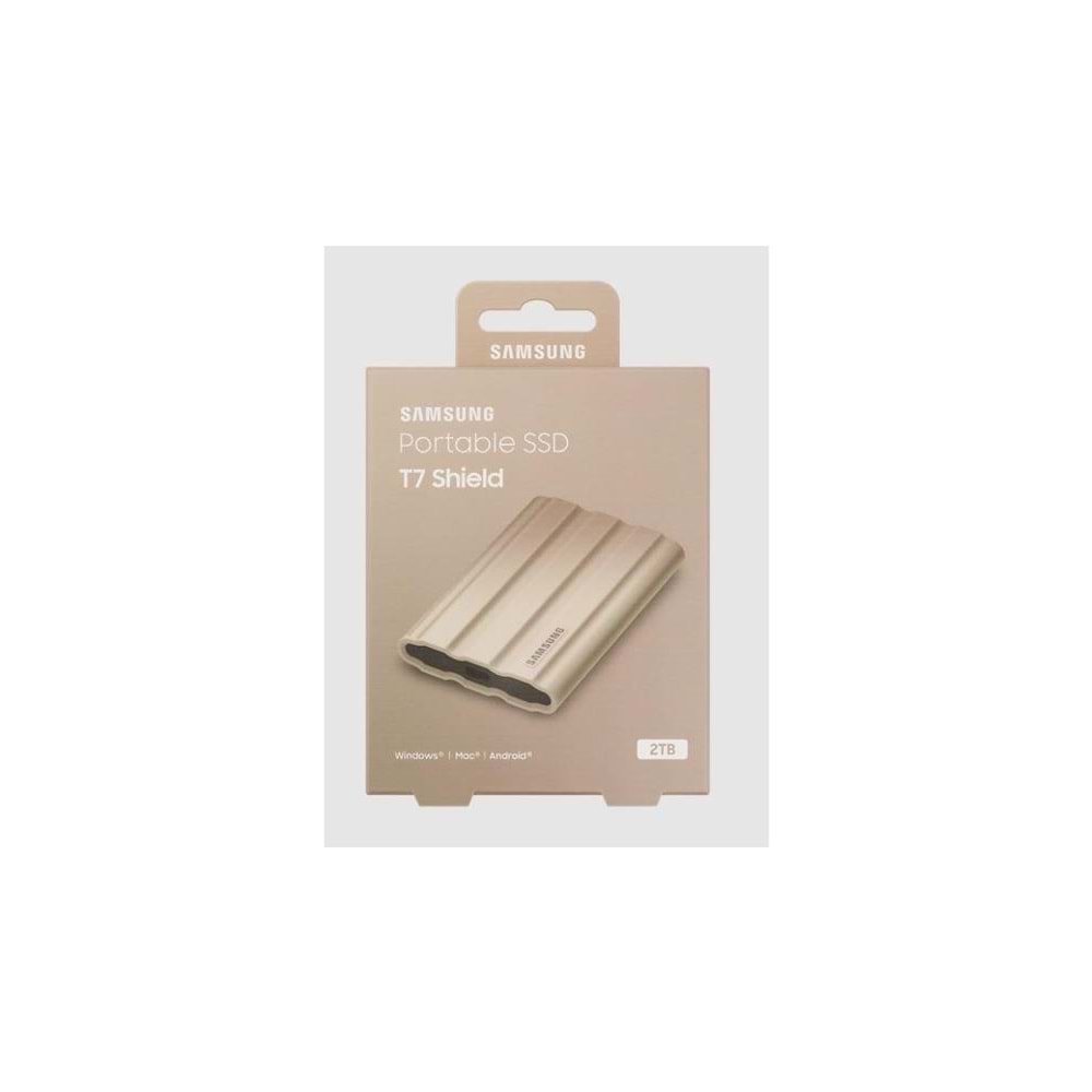 Samsung 2TB T7 Shield Usb 3.2 (Okuma 1050MB - Yazma 1000MB) Bej Taşınabilir SSD Disk MU-PE2T0K-WW