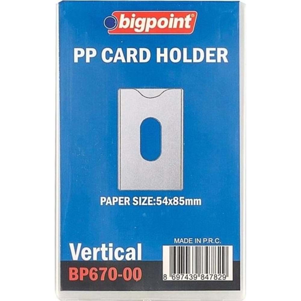 Bigpoint Kart Kabı Kimlik Sürücü Pp BP670 (1 Adet)