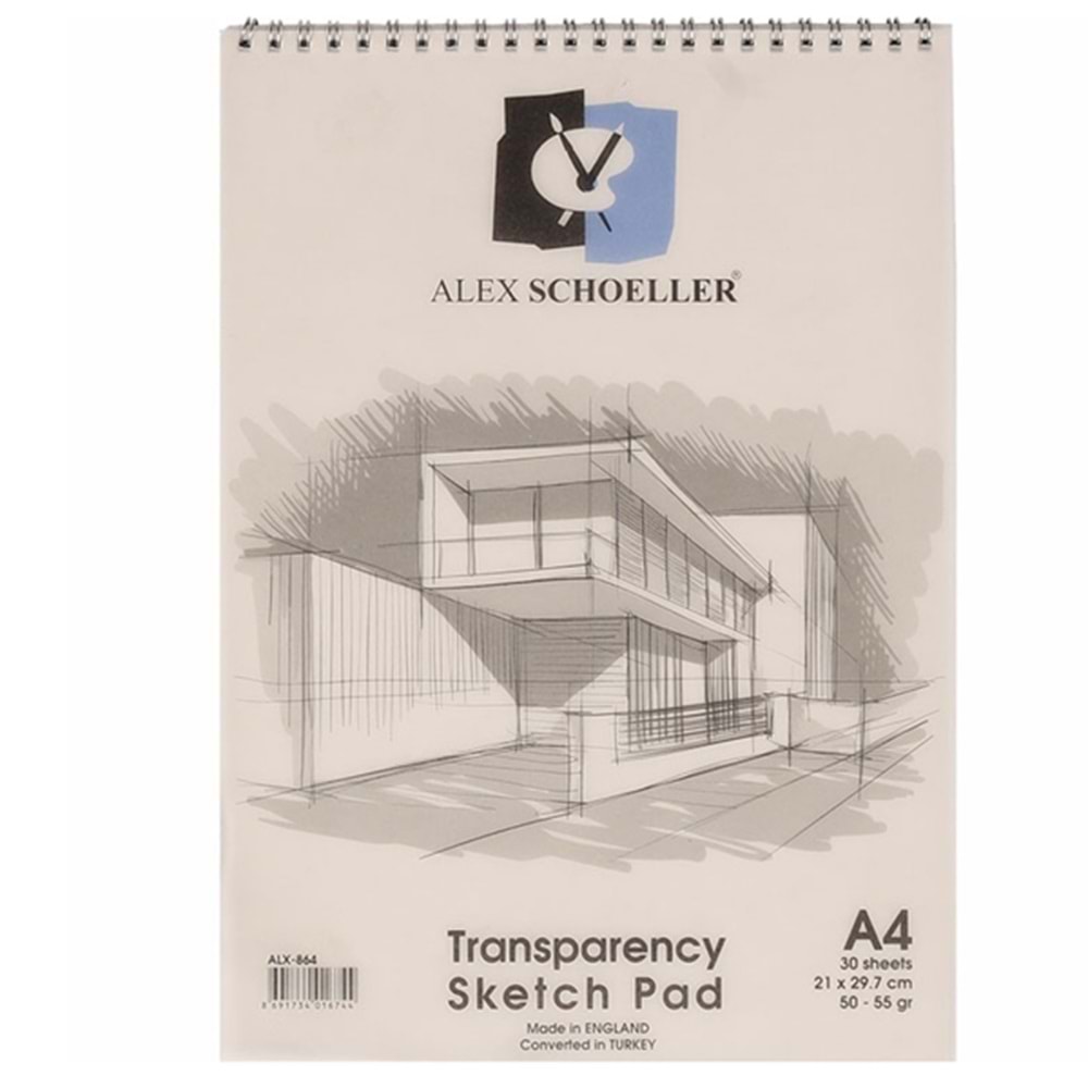 Alex Schoeller Aydınger Defter Eskiz Spiralli 30 YP A4 50/55 GR ALX-864