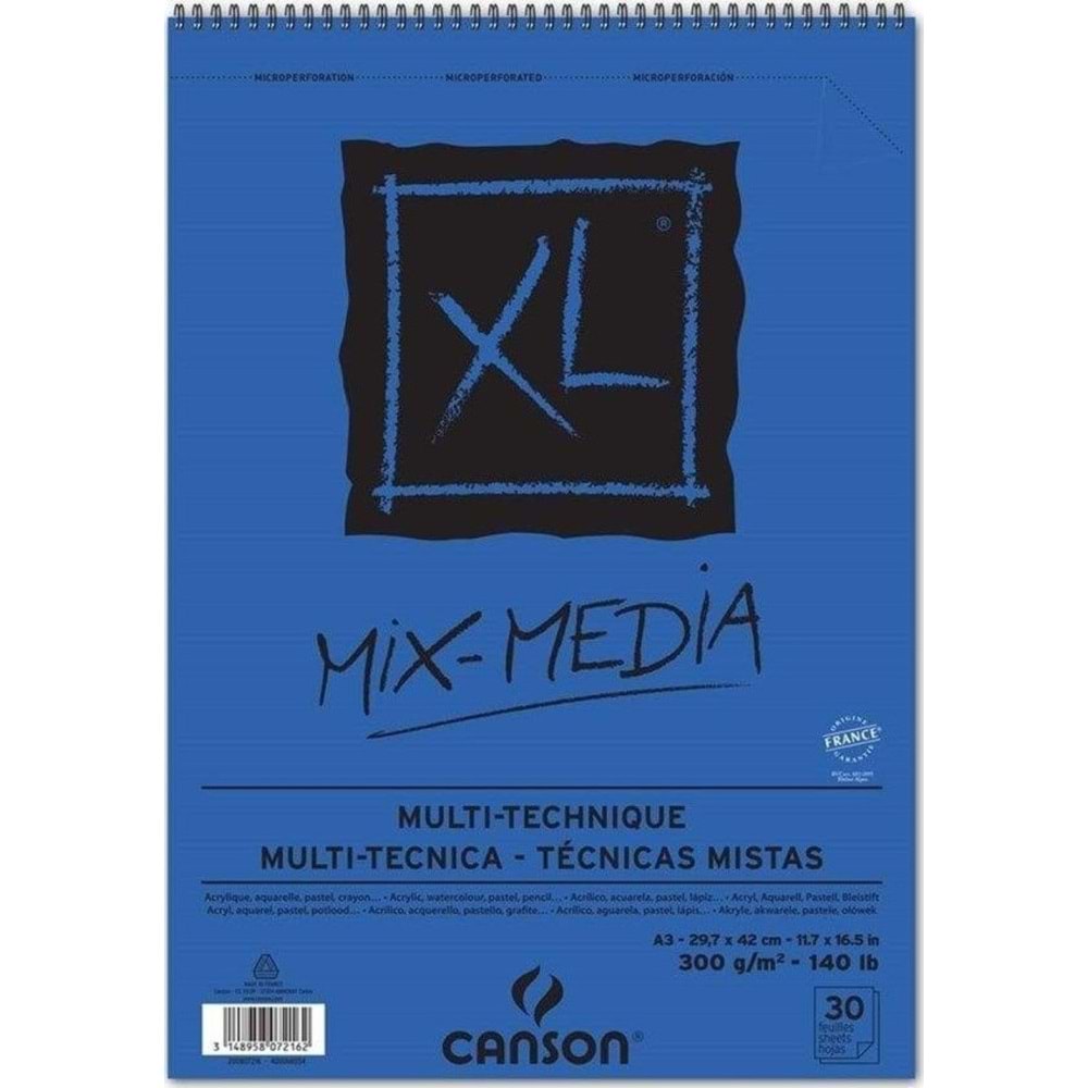 Canson Çok Amaçlı Çizim Defteri Spp CanXL Mix Media 30S A3 300 GR