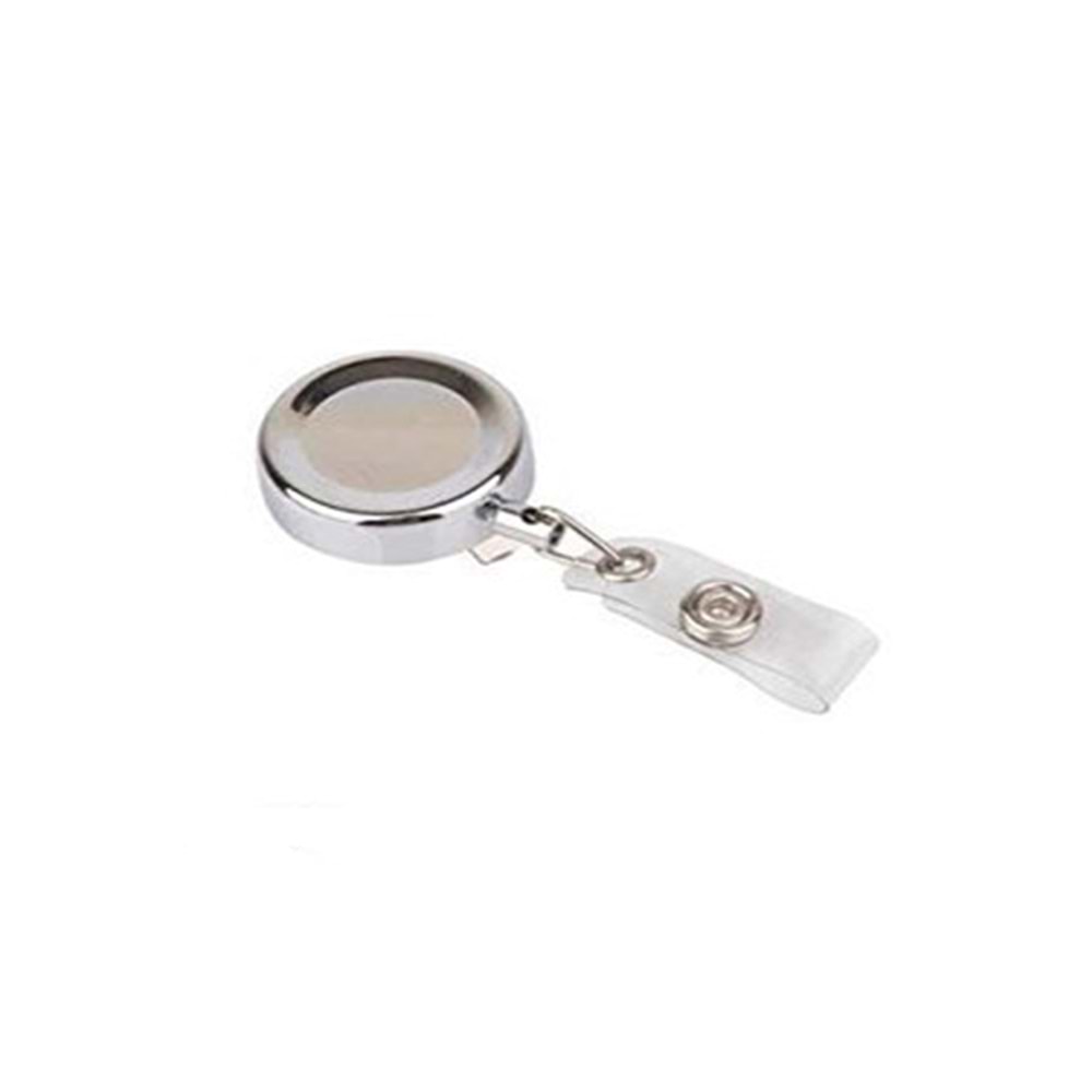 3A Yoyo Klipsli Metal Kaplama Yuvarlak Krom 1449 (1 Adet)