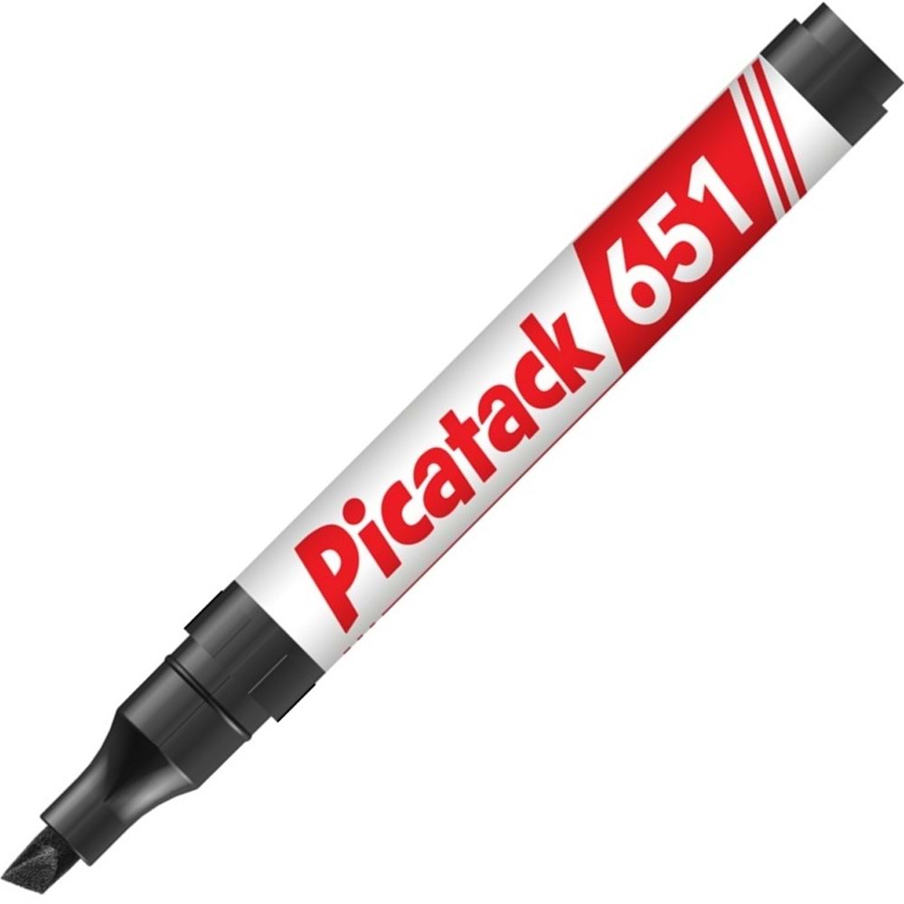Picatack Permanent Marker 1-5 MM Kesik Uç Siyah 651 (1 Adet)
