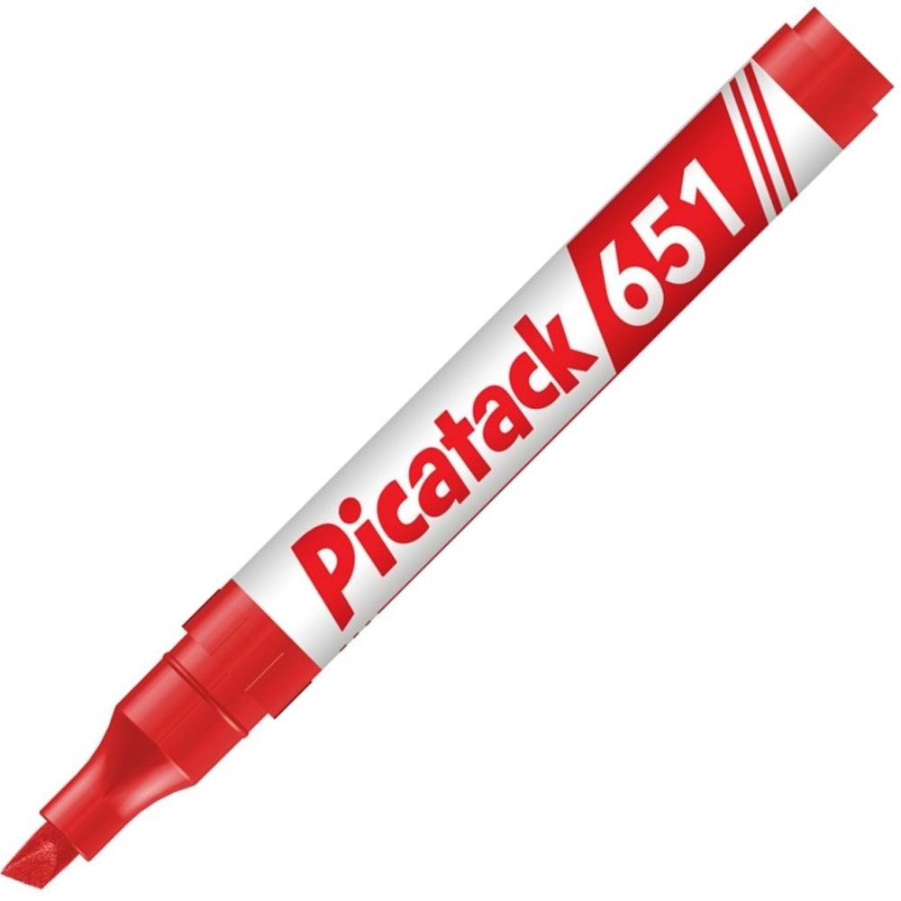 Picatack Permanent Marker 1-5 MM Kesik Uç Kırmızı 651 (1 Adet)