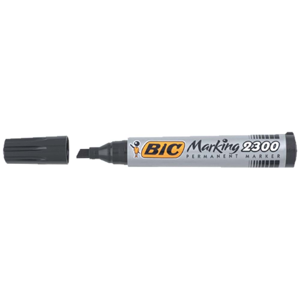 Bic Markör Permanent Kesik Uçlu Siyah 2300 09 (1 Adet)