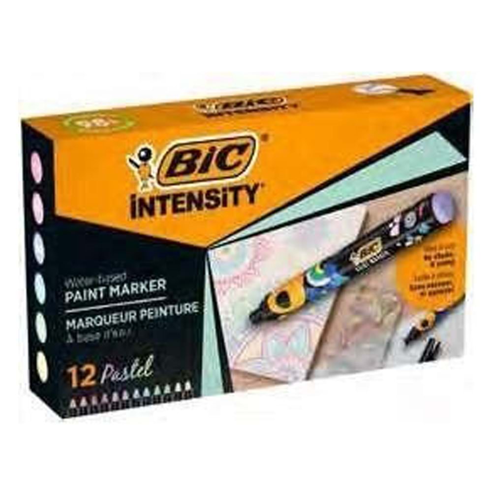 Bic Intensity Paint Marker 12 Li Karışık Pastel