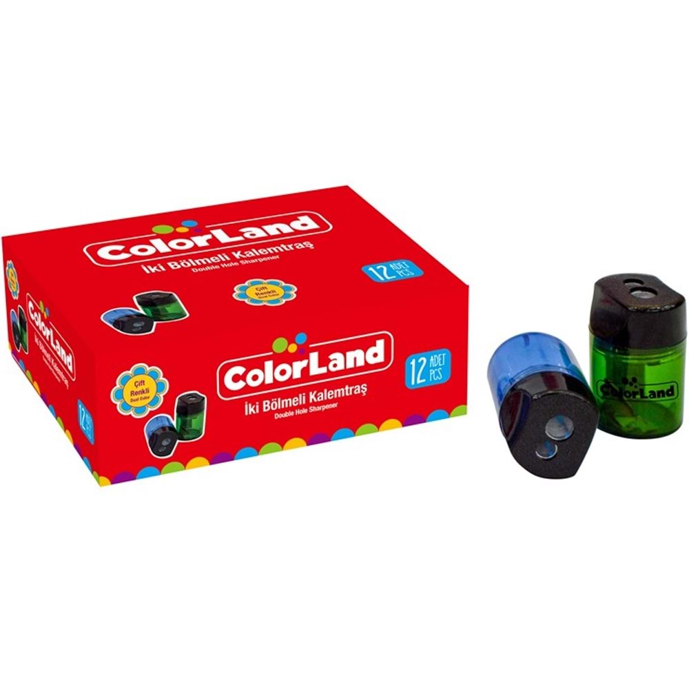 Colorland Kalemtıraş İki Bölmeli Çift Renkli -KLT21 (1 Adet)