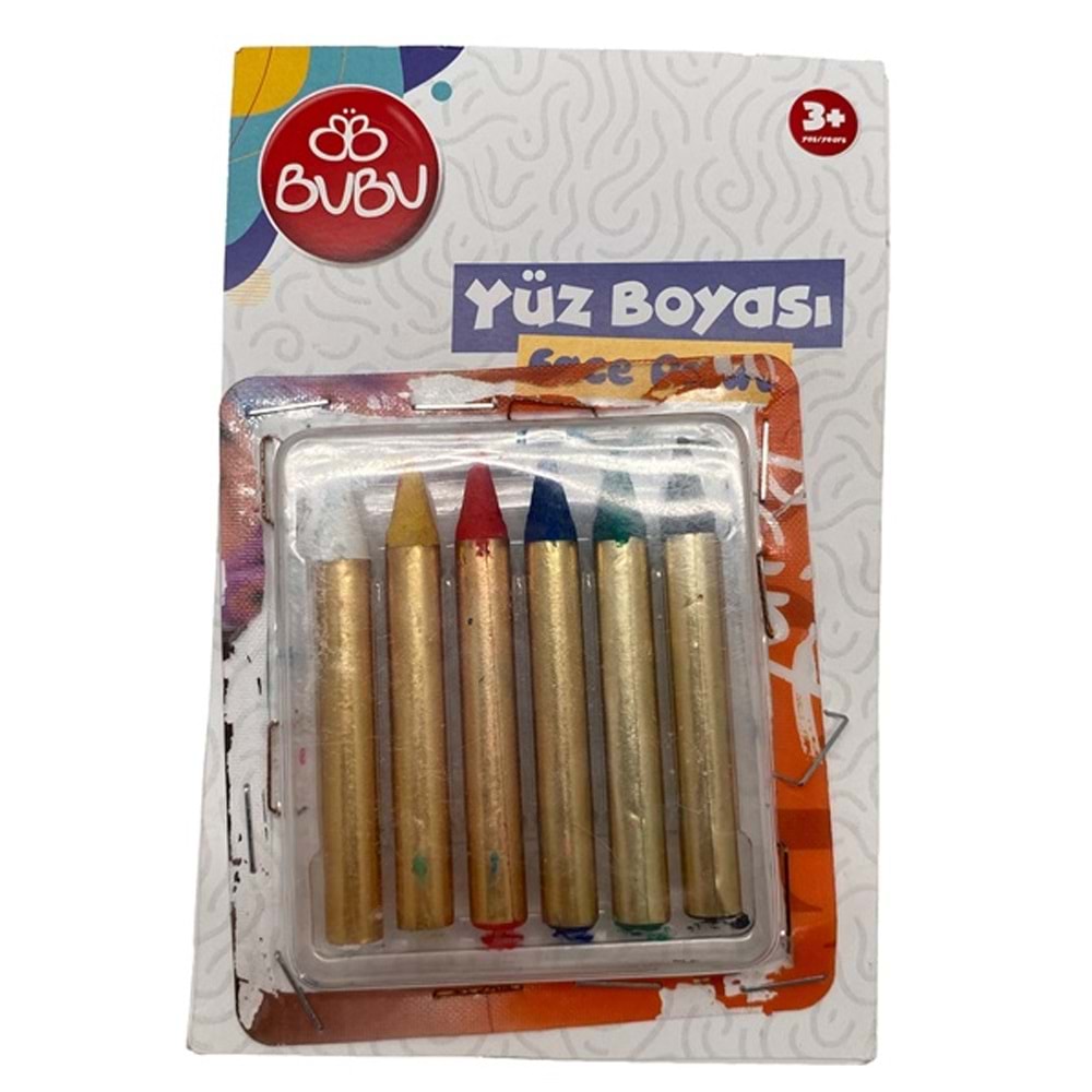 Bu-Bu Yüz Boyası 6 Renk BUBU-YUZ001