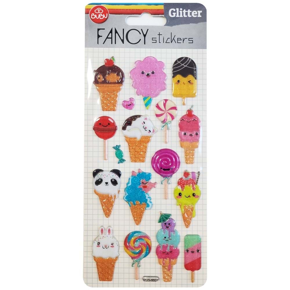 Bu-Bu Damla Stıckers Glıtter Dondurma 9x20 BUBU-PUS-6601
