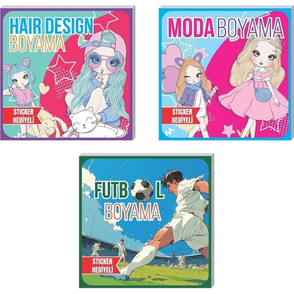 Lilamor Stickerlı Boyama Seti 22x22 48 Syf.24 Lü