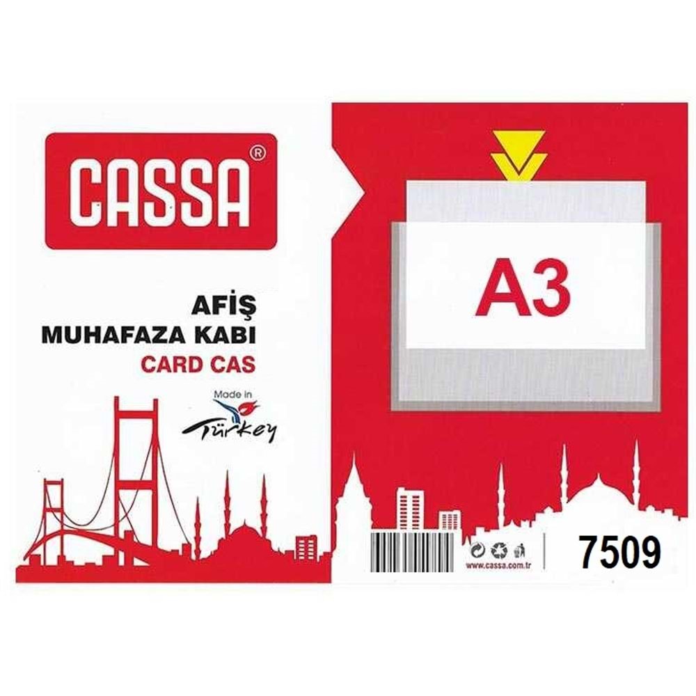 Cassa Tabela Poşeti (Afiş Muhafaza Kabı A3) 297x420 mm Şeffaf 7509 (1 Adet)