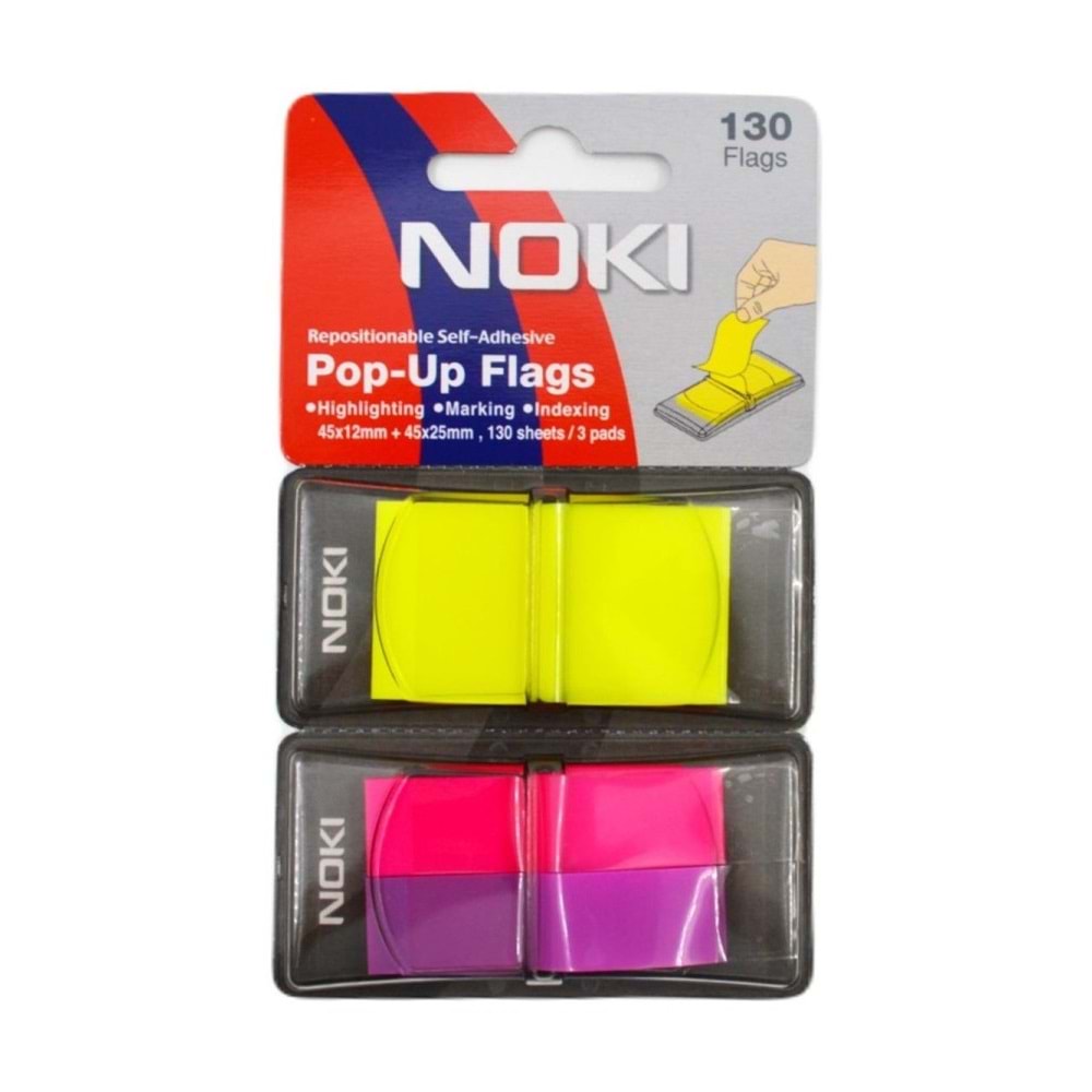Noki Memo Pop-up 45x12mm+45x25mm Neon Renk