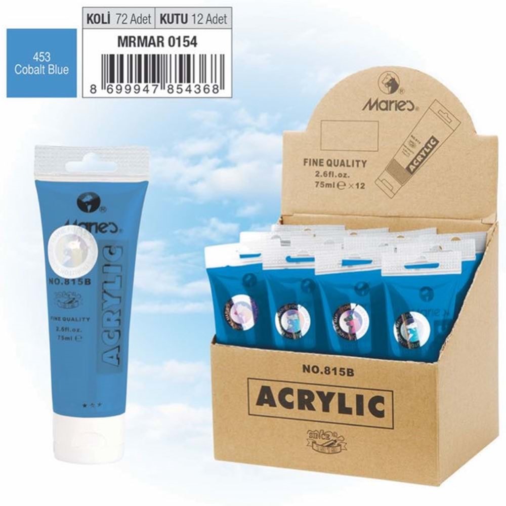 Maries Akrilik Boya 75 ML Cobalt Mavi 815-453