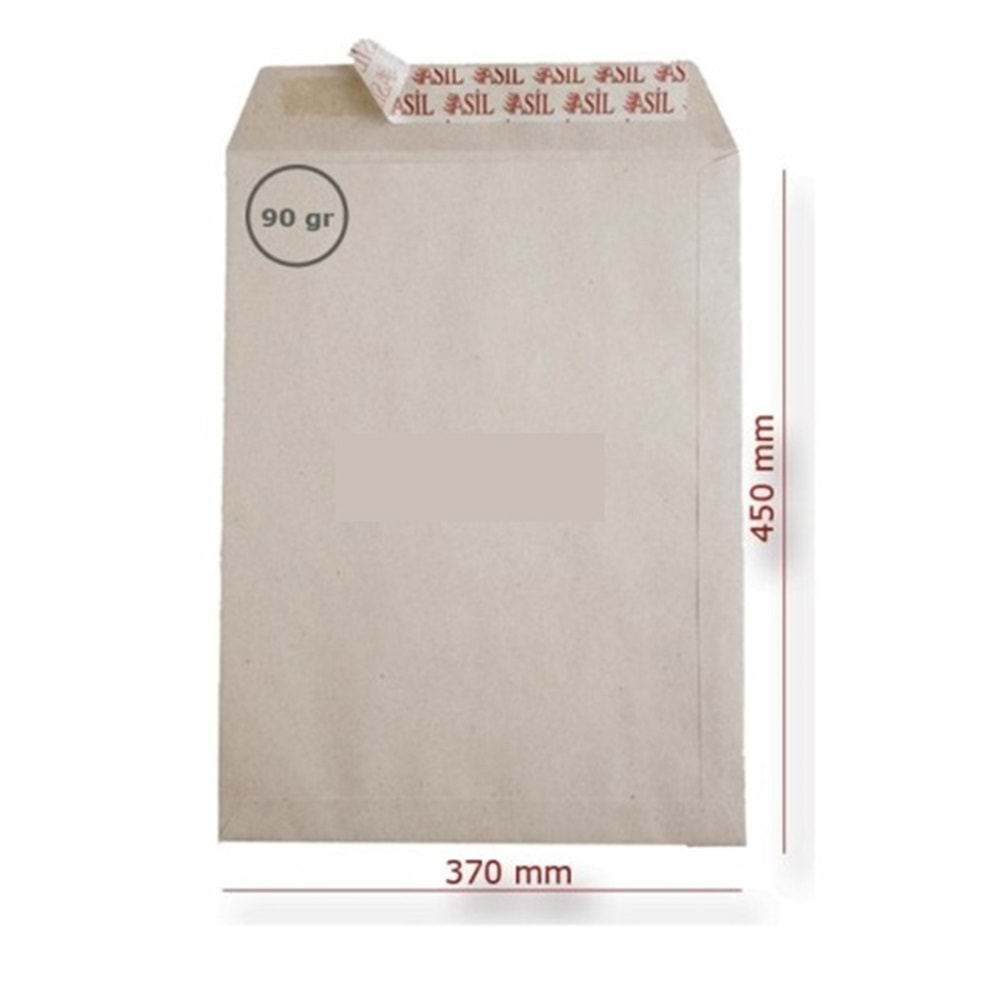 Asil Doğan Torba Zarf İmt Kraft Silikonlu 37x45 90 gr AS-0896 (1 Adet)