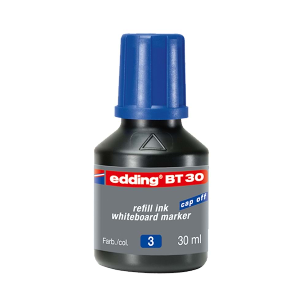 Edding Tahta Kalem Mürekkebi Damlalıklı 30 ML Mavi BT30 (1 Adet)