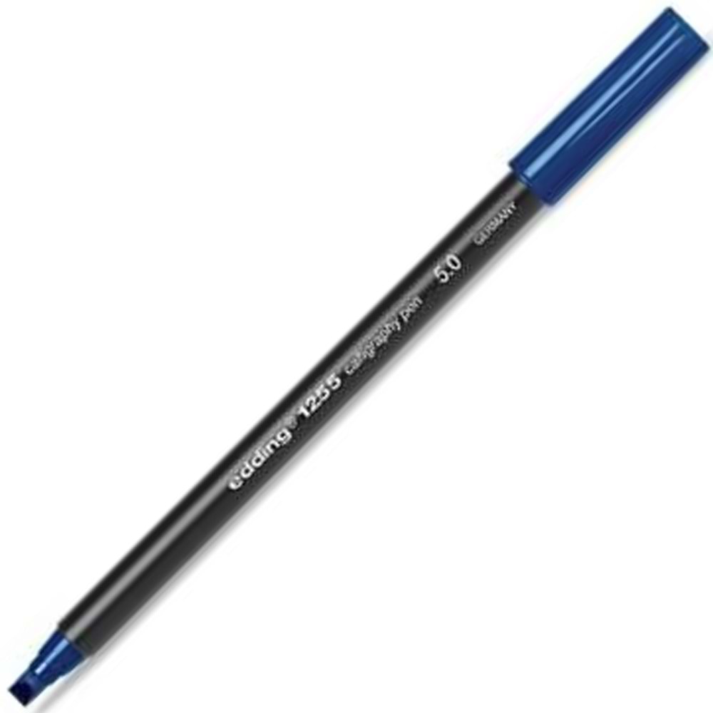 Edding Kaligrafi Kalemi Kesik Uçlu 5 mm Mavi 1255 (1 Adet)