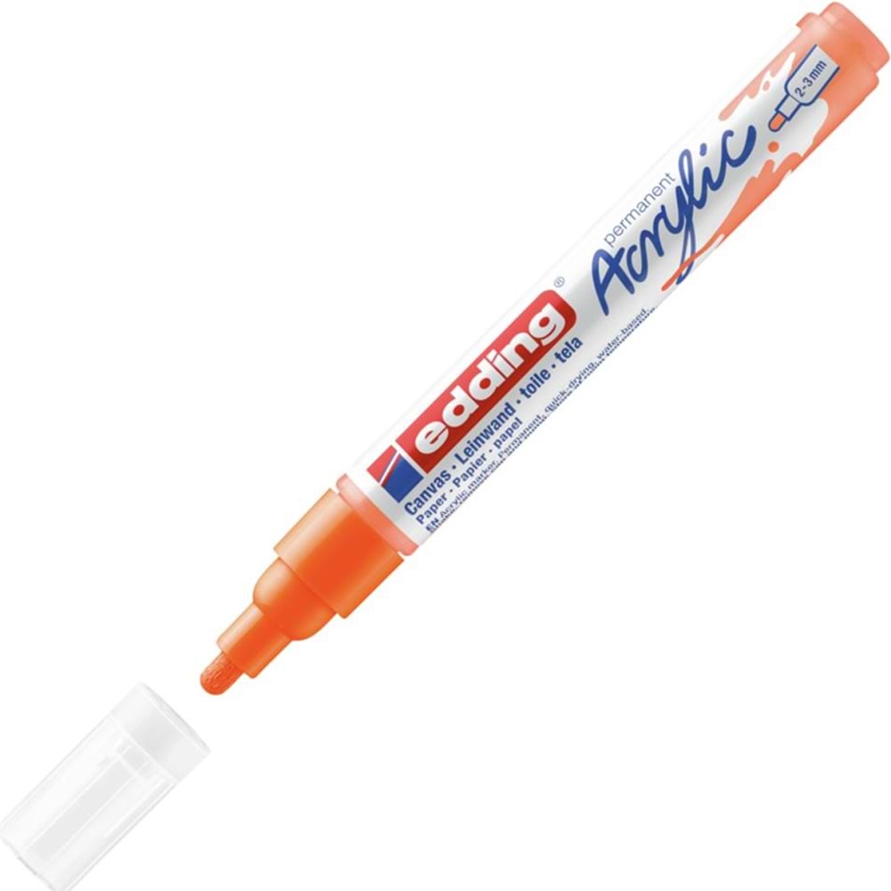 Edding Markör Akrilik Orta Uçlu 2-3 MM Fosforlu Turuncu 066 5100