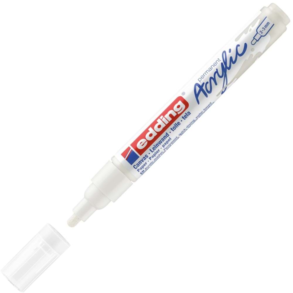 Edding Markör Akrilik Orta Uçlu 2-3 MM Trafik Beyaz 922 5100 (1 Adet )