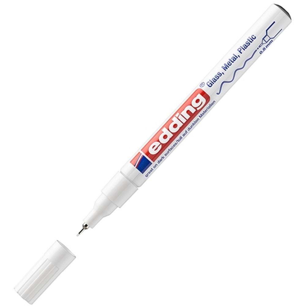 Edding Markör Boya 0.8 MM Yuvarlak Uçlu Beyaz 780(1 Adet)