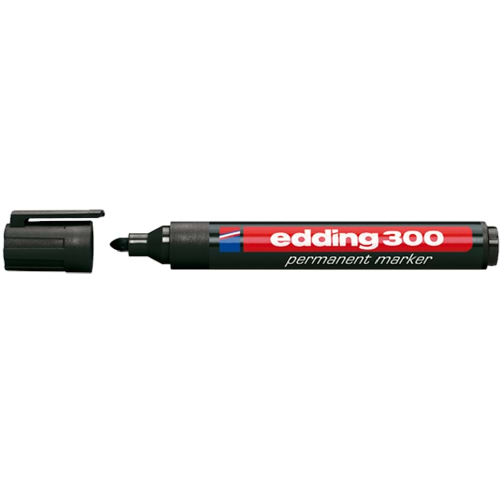 Edding Markör Permanent Yuvarlak Uçlu 1.5-3 mm Siyah 300 (1 Adet)