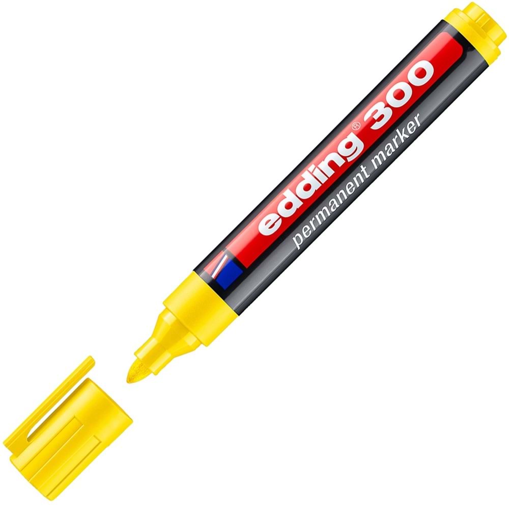 Edding Markör Permanent Yuvarlak Uçlu 1.5-3 MM Sarı 300 (1 Adet)
