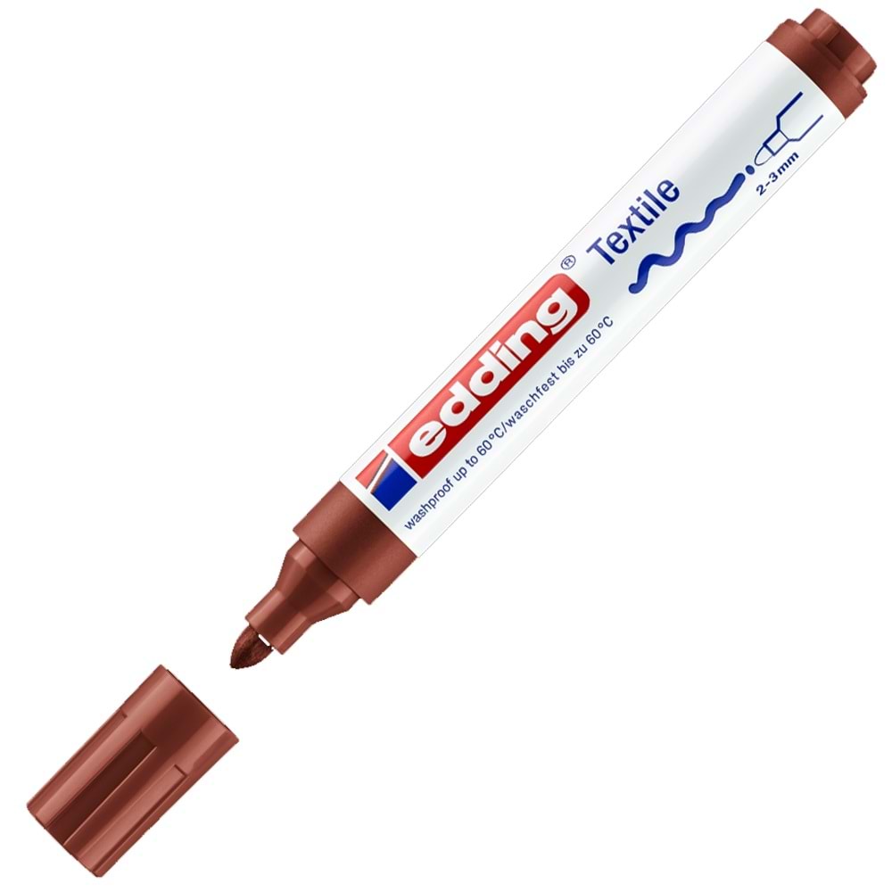 Edding T-Shırt Kalemi Yuvarlak Uçlu 2-3 MM Kahve 4500 (1 Adet)
