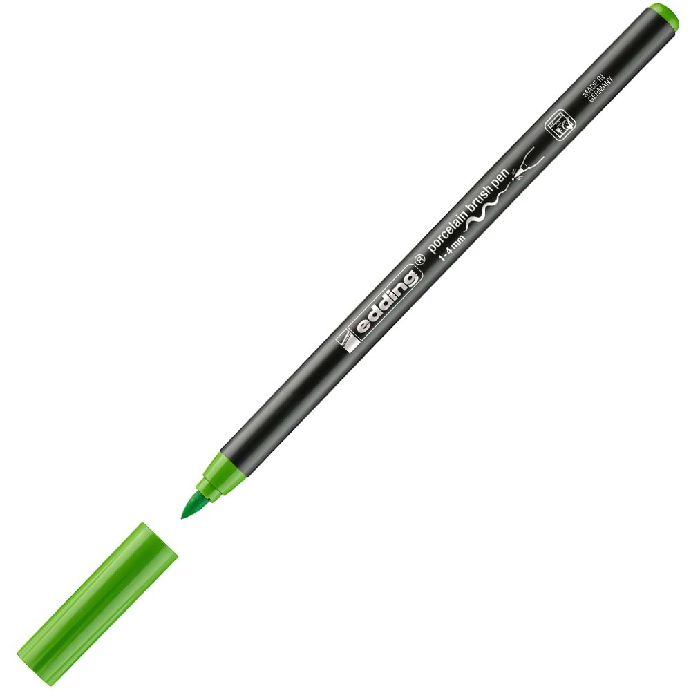 Edding Porselen Kalemi Fırça Uçlu 1-4 MM Açık Yeşil 4200 (1 Adet)