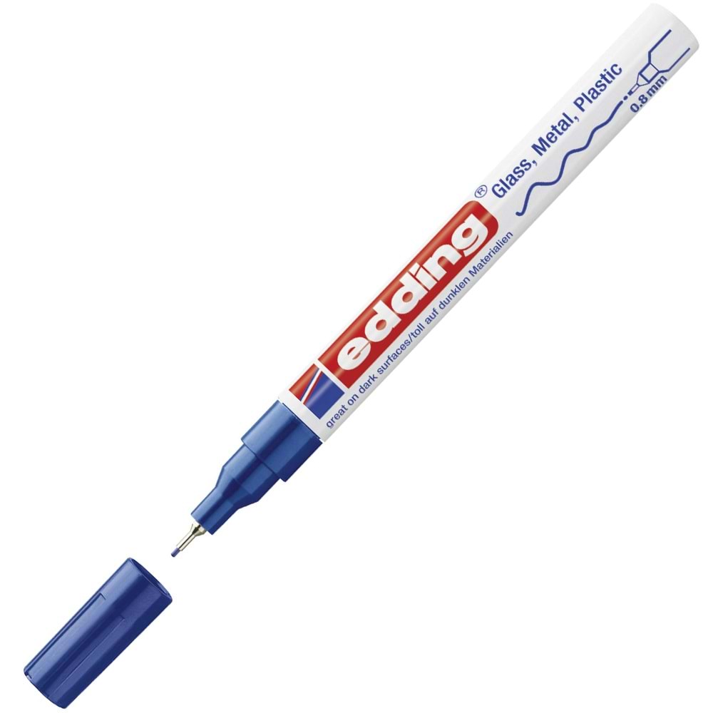 Edding Markör Dekor Boya 0.8 MM Yuvarlak Uçlu Mavi 780 (1 Adet)