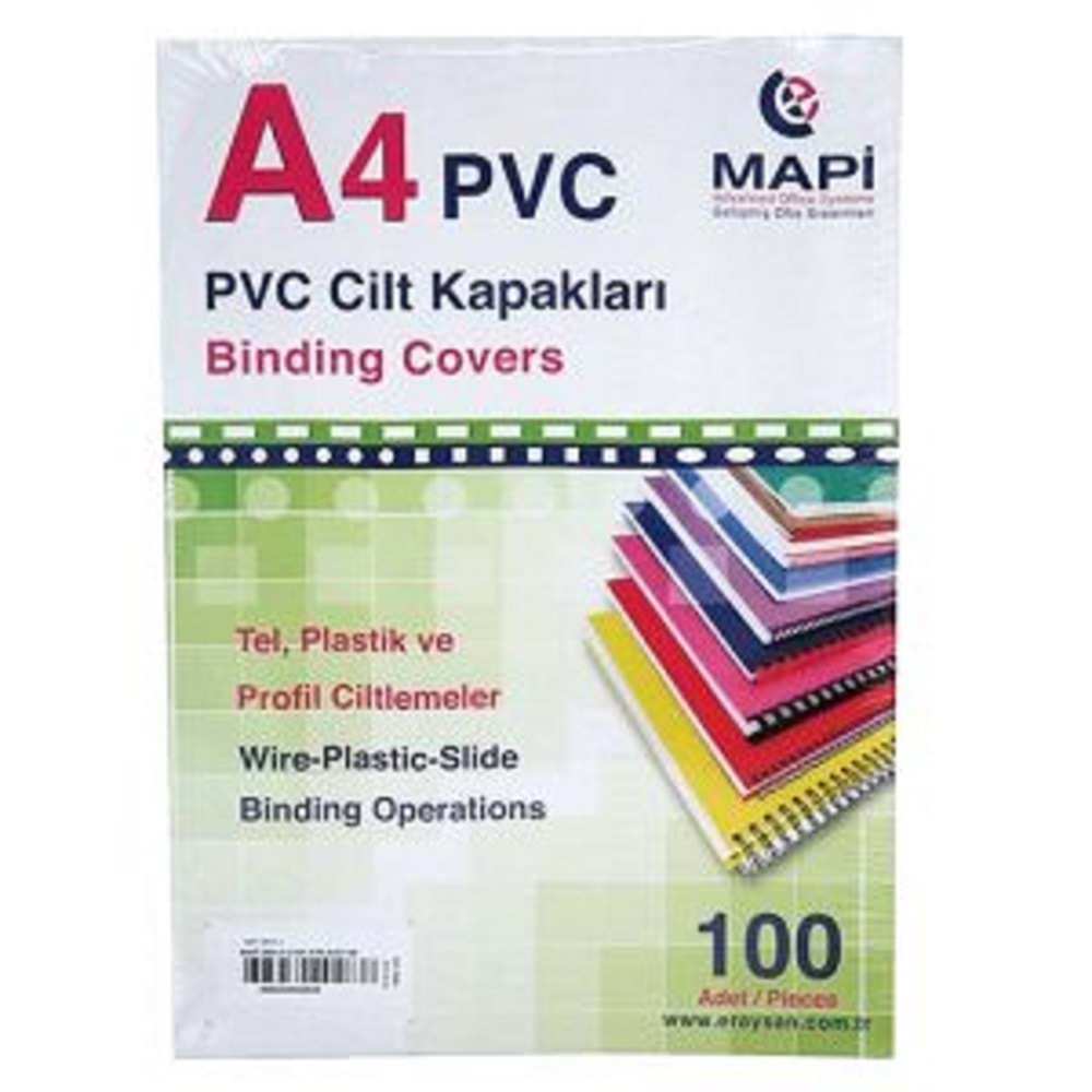 Mapi Cilt Kapağı Plastik Opak A4 160 MIC Şeffaf 2040250 (1 Adet)