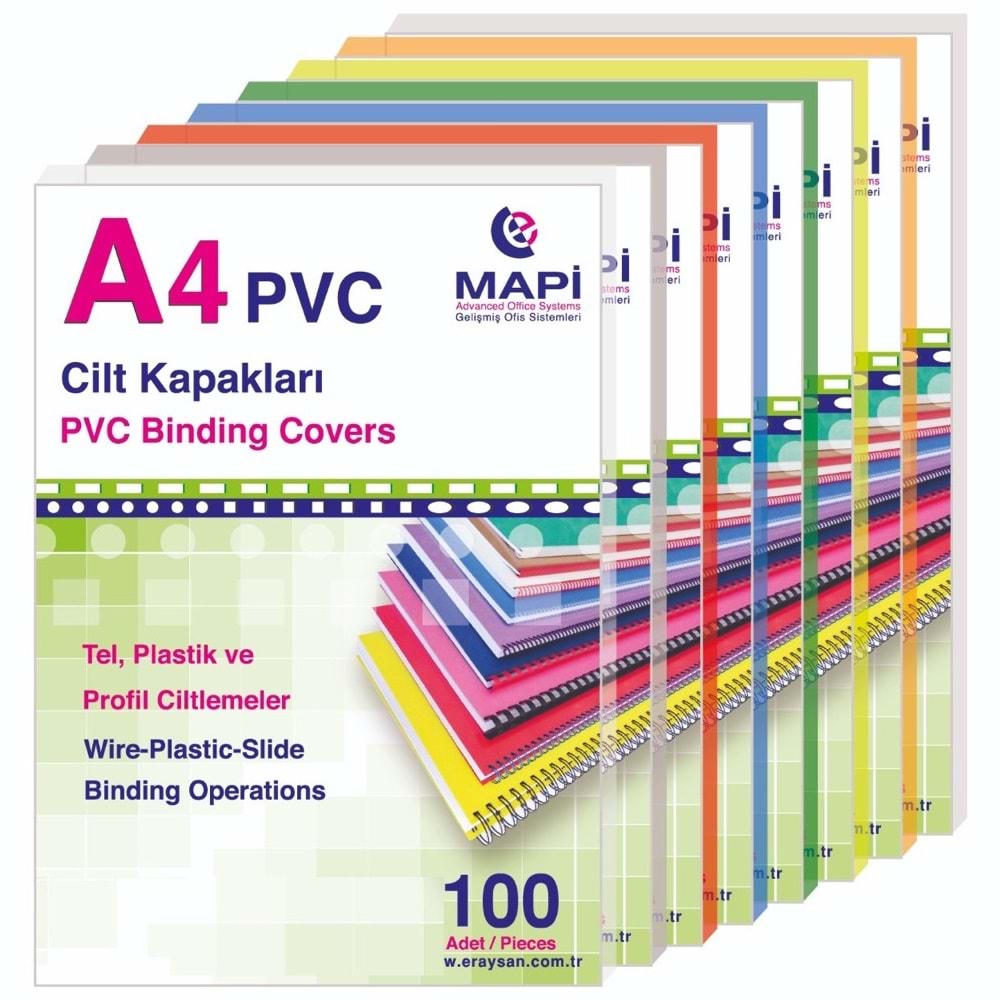 Mapi Cilt Kapağı Plastik Opak A4 160 MIC Siyah 204 02 01 (1 Adet)
