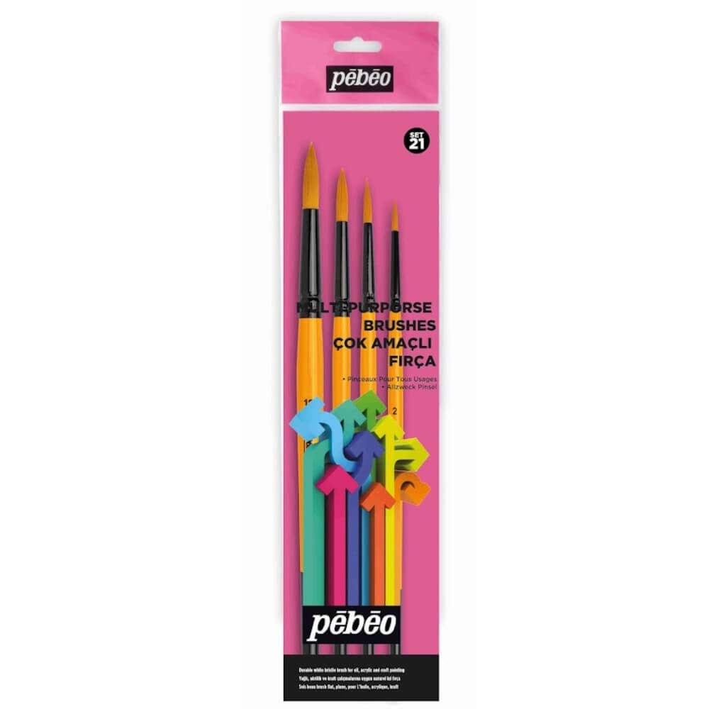 Pebeo Fırça Seti Yuvarlak No:2,5,8,12 4 Lü SET-21