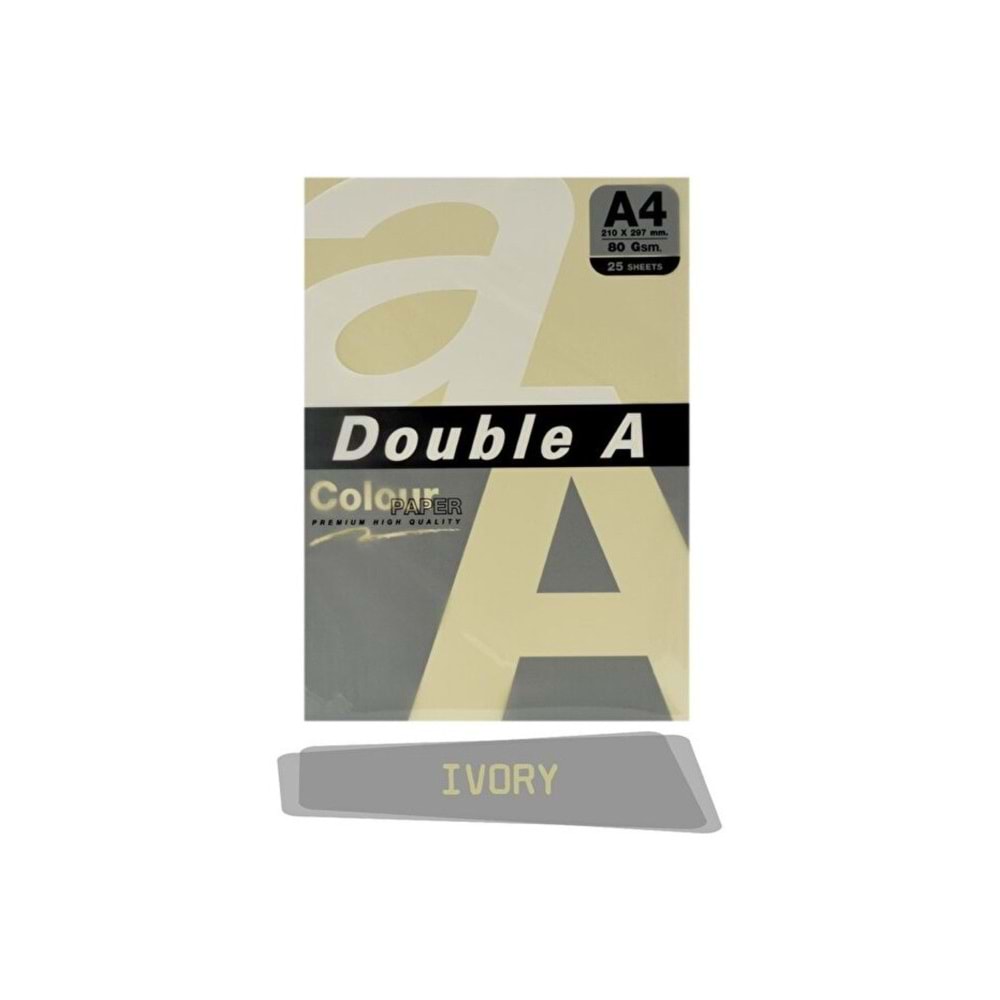 Double A Renkli Kağıt 25 Li A4 80 Gr Ivory