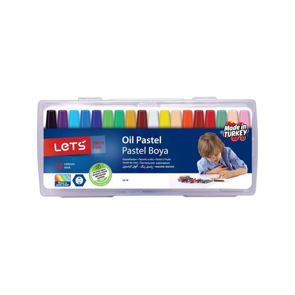 Lets Pastel Boya 18 Renk Plastik Çantalı