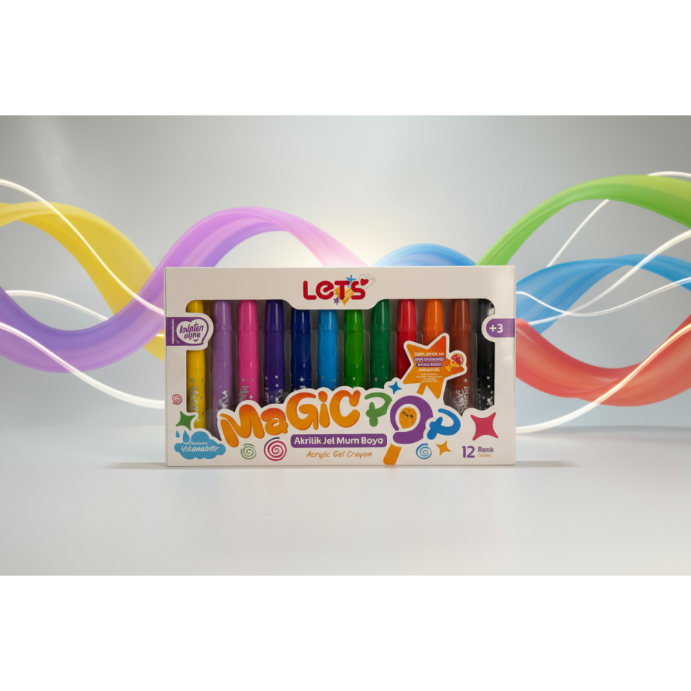 Lets Mum Boya 12 Renk Magicpop Süper Yıkanabilir L03005