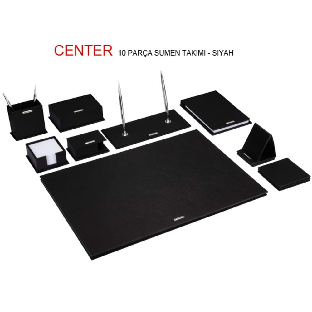 Gıpta Sümen Takımı 10 Parça Center Sade Siyah 7137