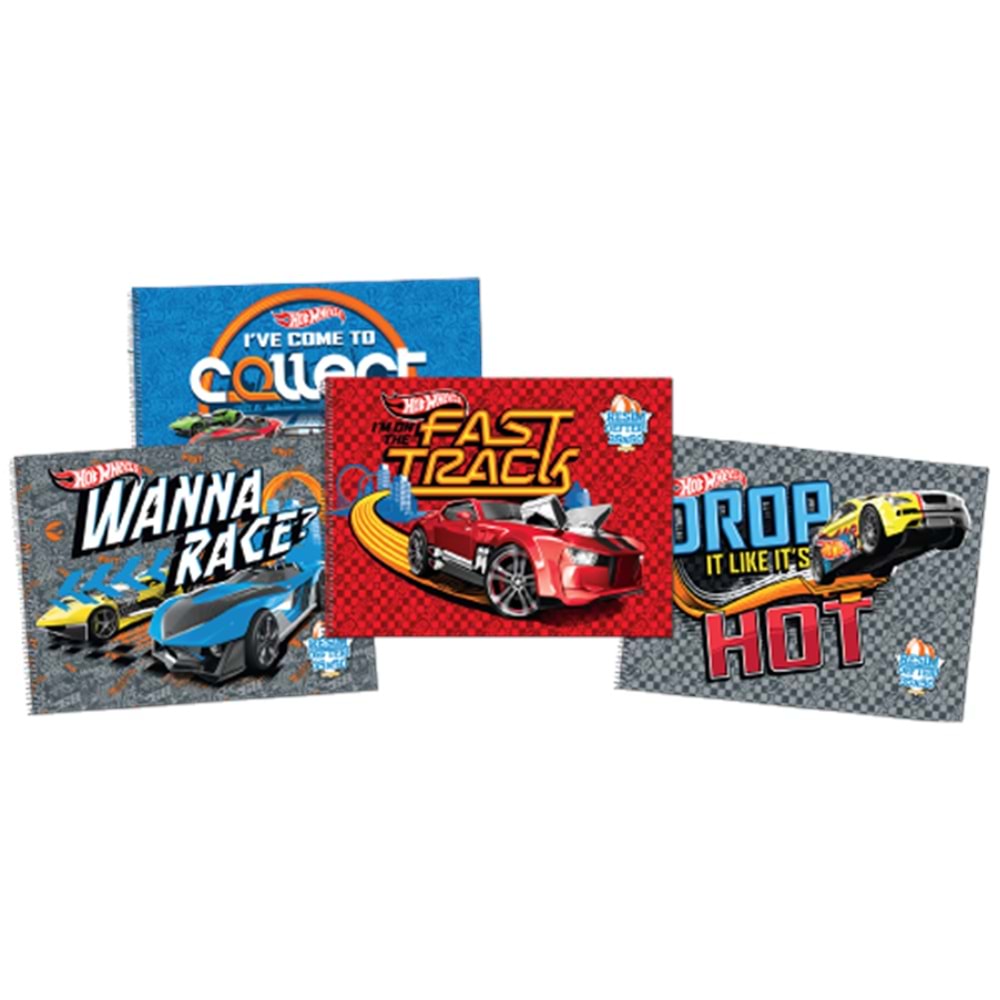 Gıpta Resim Defteri Spiralli 15 YP 35x50 Hot Wheels 5438
