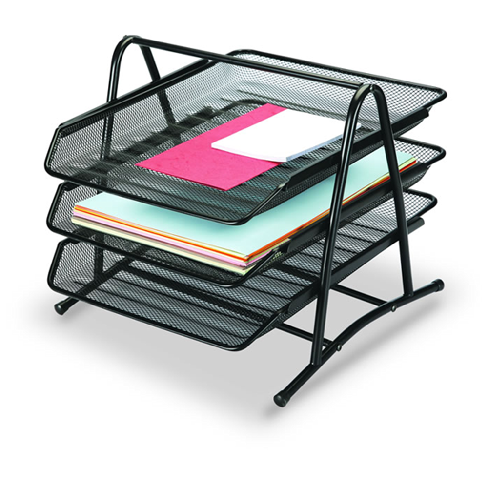 Gıpta Evrak Rafı Metal Perforeli 3 LÜ Siyah F0001