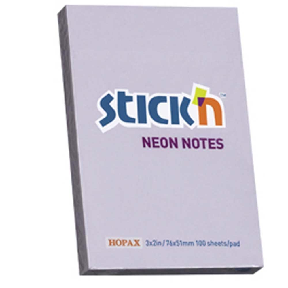 Hopax Stıckn Yapışkanlı Not Kağıdı 100 YP 76x51 Pastel Lila HE21402 (1 Adet)