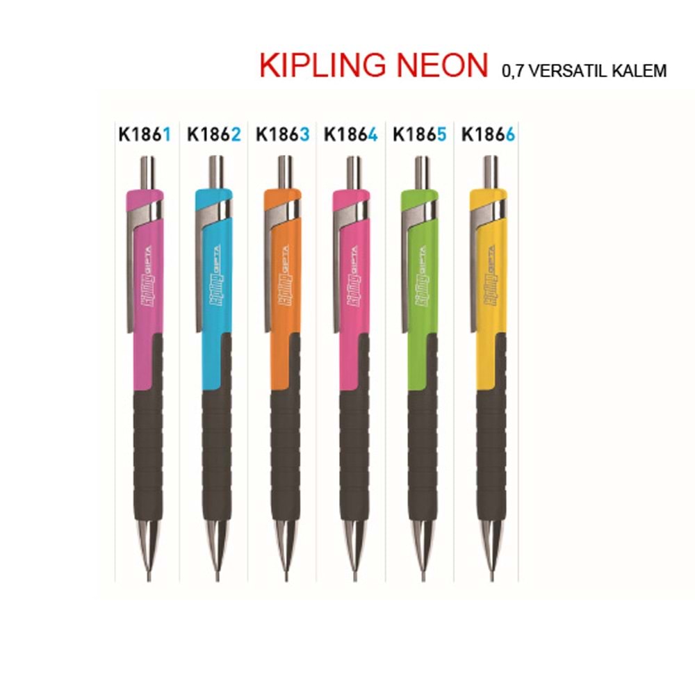 Gıpta Versatil Kalem Kıplıng 0.7 MM Neon Mavi K1862 (1 Adet)