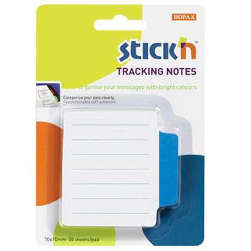 Hopax Stickn Yapışkanlı Not Kağıdı Çizgili Sep.50 YP 70x70 Beyaz Mavi 21485 (1 Adet)