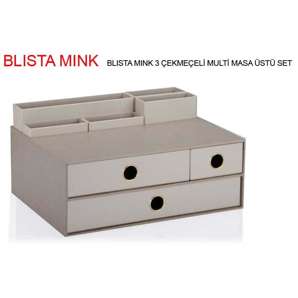 Gıpta Masa Üstü Set Blısta Mınk 3 Çekmeceli Multi